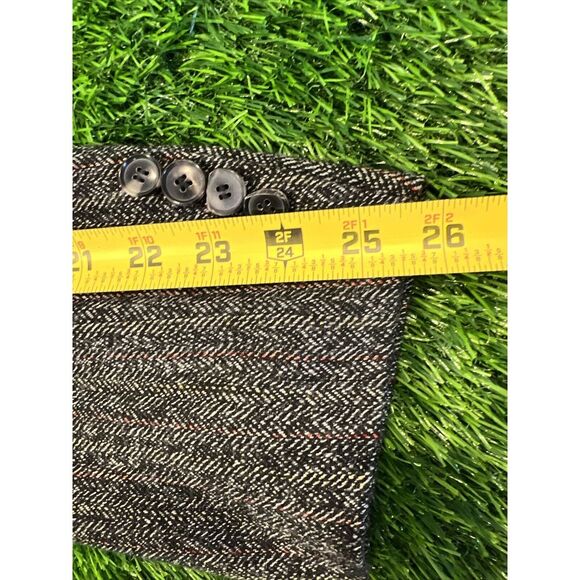 Hugo Boss Blazer Wool Blend Mens 42R Gray 2 Button Tweed - Picture 13 of 16